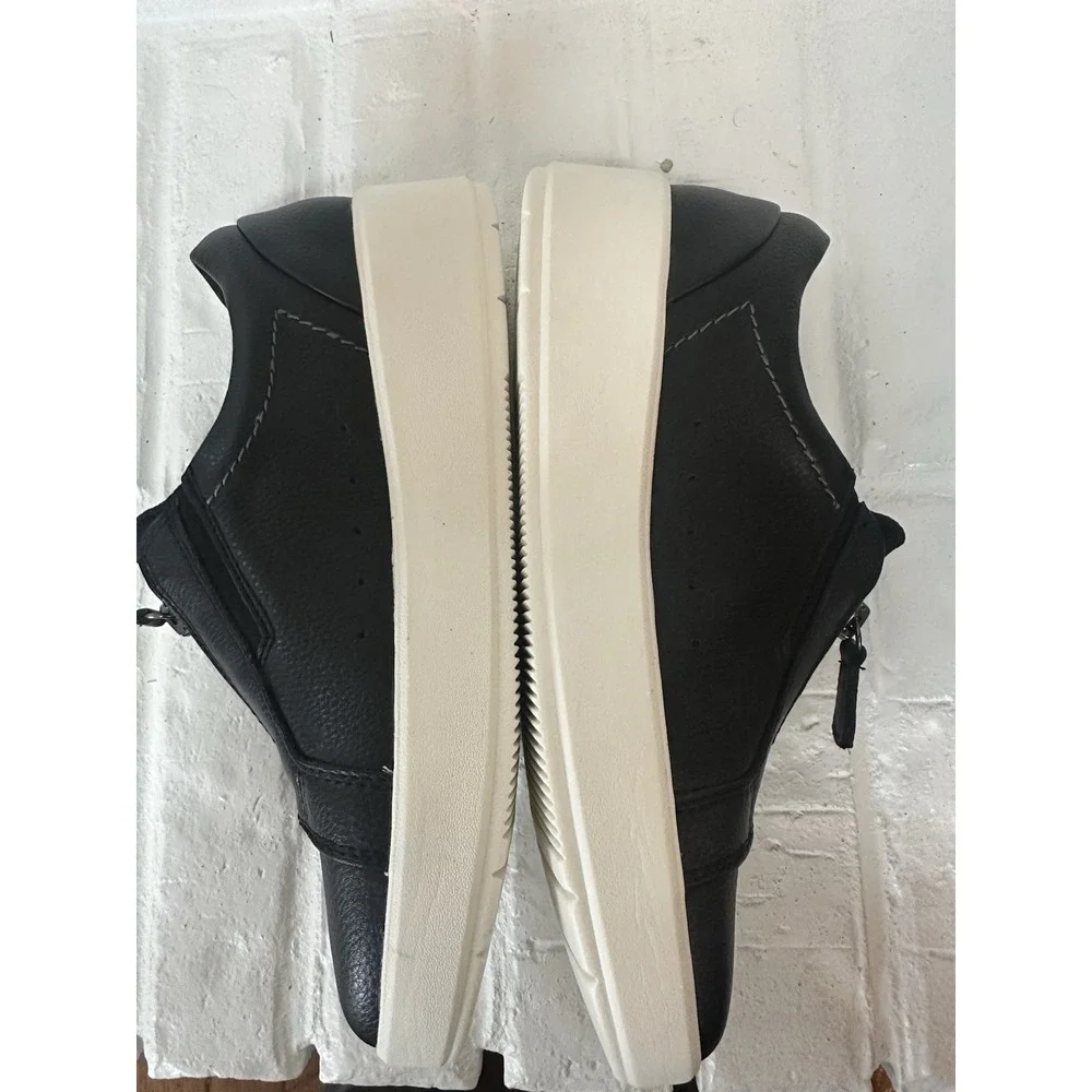 Clarks Collection Sneakers Shoes‎ 7.5 Layton Rae Black Leather Casual Read